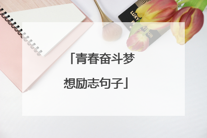 青春奋斗梦想励志句子