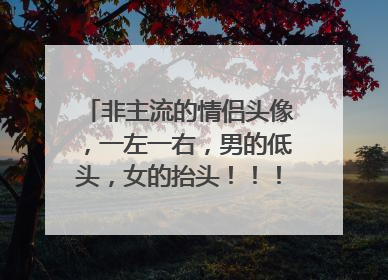 非主流的情侣头像,一左一右,男的低头,女的抬头!!!!急·····