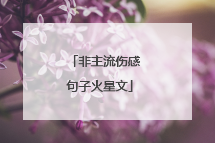 非主流伤感句子火星文