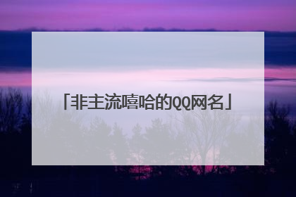 非主流嘻哈的QQ网名