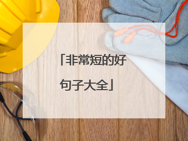 非常短的好句子大全