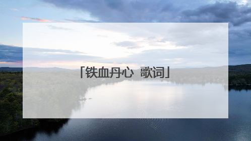 铁血丹心 歌词