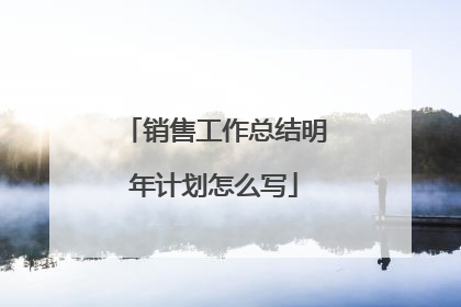 销售工作总结明年计划怎么写