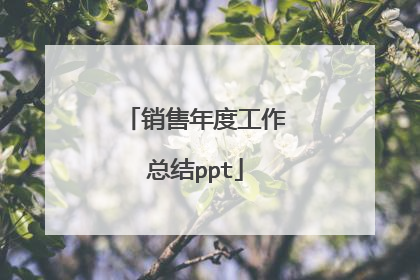 销售年度工作总结ppt
