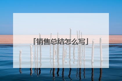 销售总结怎么写
