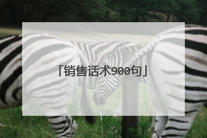 销售话术900句