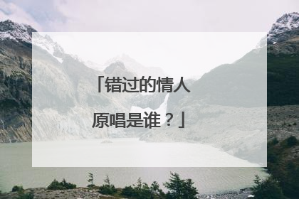 错过的情人 原唱是谁?