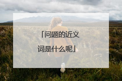 问题的近义词是什么呢