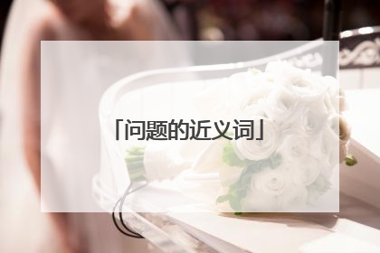问题的近义词