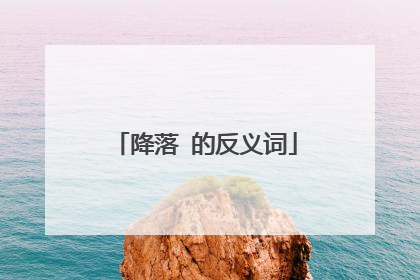 降落 的反义词
