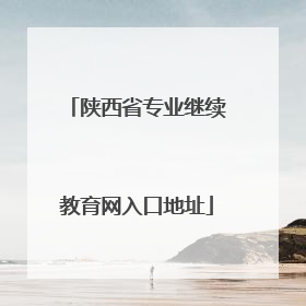 陕西省专业继续教育网入口地址