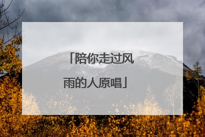 陪你走过风雨的人原唱