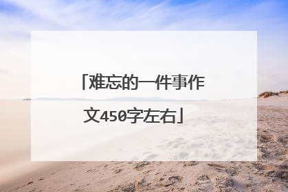 难忘的一件事作文450字左右