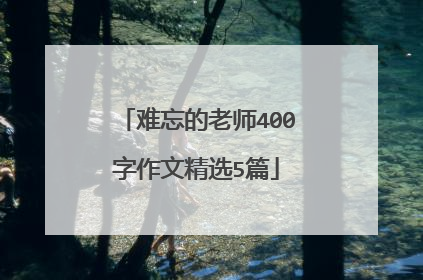 难忘的老师400字作文精选5篇