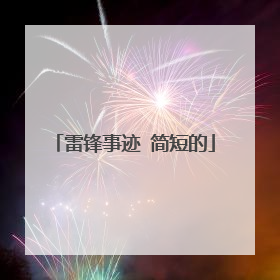雷锋事迹 简短的