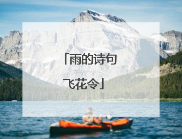 雨的诗句飞花令