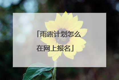 雨露计划怎么在网上报名