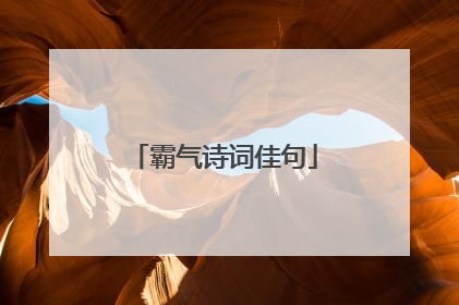 霸气诗词佳句