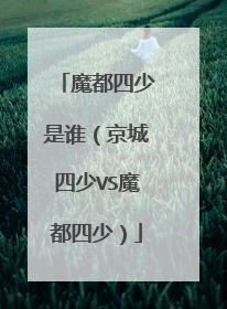 魔都四少是谁（京城四少VS魔都四少）