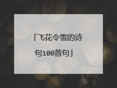 飞花令雪的诗句100首句