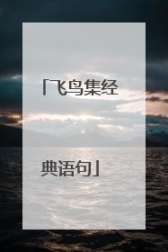 飞鸟集经典语句