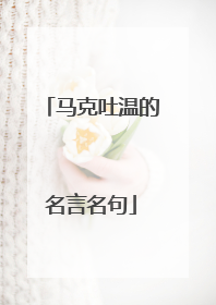 马克吐温的名言名句