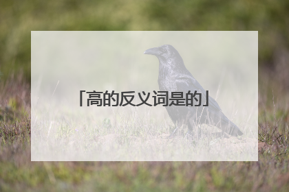 高的反义词是的