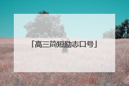 高三简短励志口号