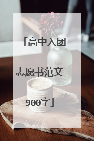 高中入团志愿书范文900字