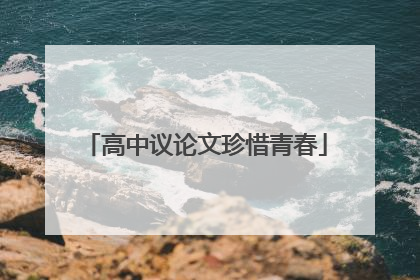 高中议论文珍惜青春