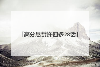 高分悬赏许四多28话