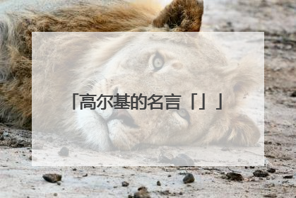 高尔基的名言「」