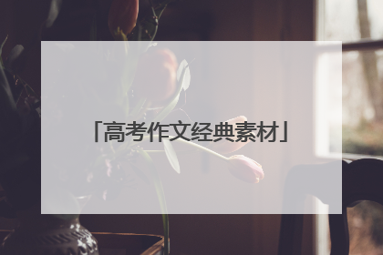 高考作文经典素材