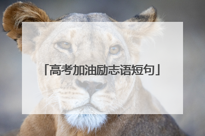 高考加油励志语短句