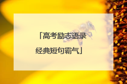 高考励志语录经典短句霸气