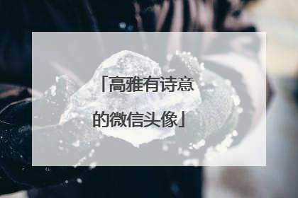 高雅有诗意的微信头像