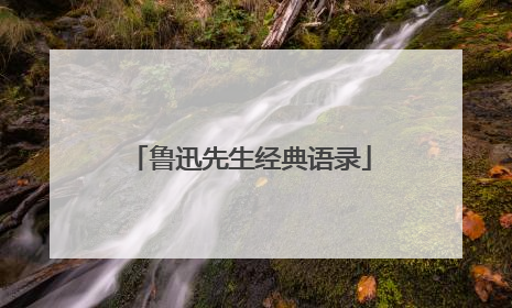 鲁迅先生经典语录