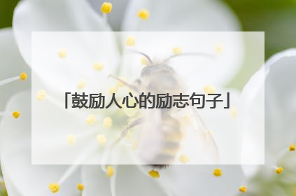 鼓励人心的励志句子
