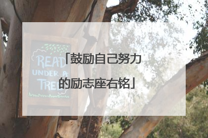 鼓励自己努力的励志座右铭