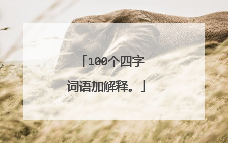 100个四字词语加解释。