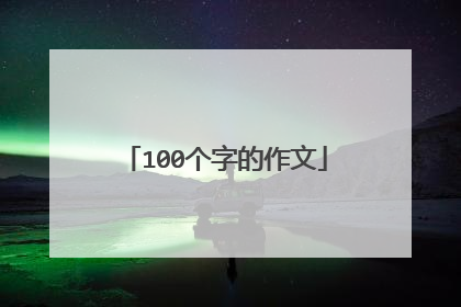 100个字的作文