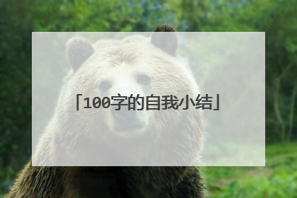 100字的自我小结
