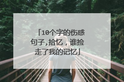 10个字的伤感句子,拾忆,谁捡走了我的记忆