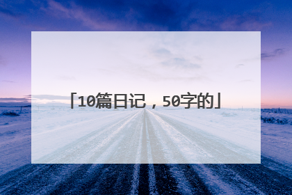 10篇日记,50字的