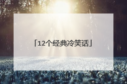 12个经典冷笑话