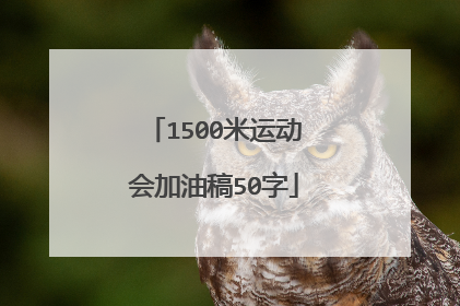 1500米运动会加油稿50字