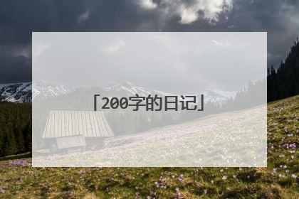 200字的日记