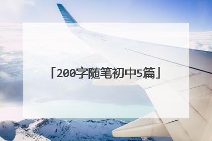 200字随笔初中5篇