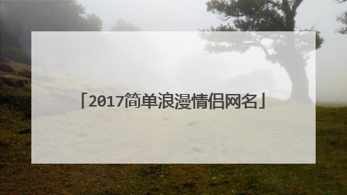 2017简单浪漫情侣网名