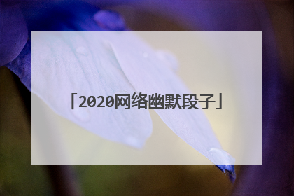 2020网络幽默段子